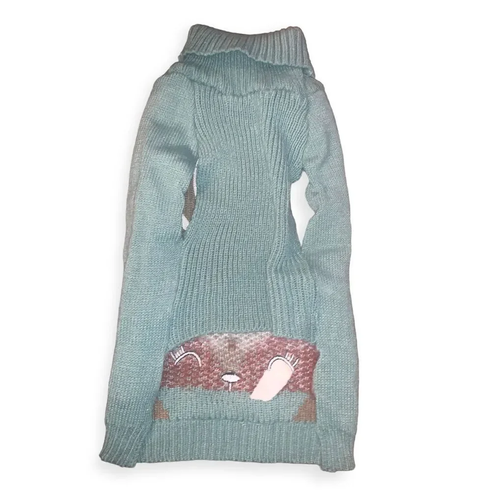Reindeer sequin dog sweater